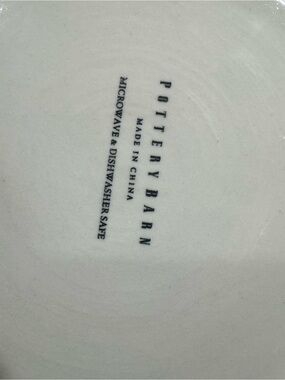 Pottery Barn White Glazed Ceramic Stoneware Plate set of 12